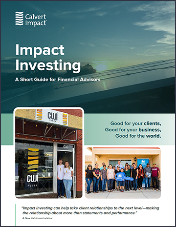 Calvert Impact Investing Guide for Advisors