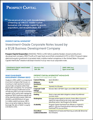 Prospect Capital InterNotes Fact Sheet