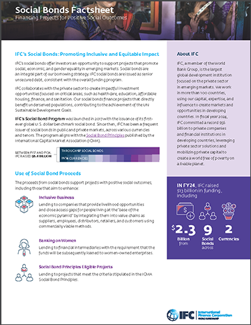 • IFC Social Bond Fact Sheet 